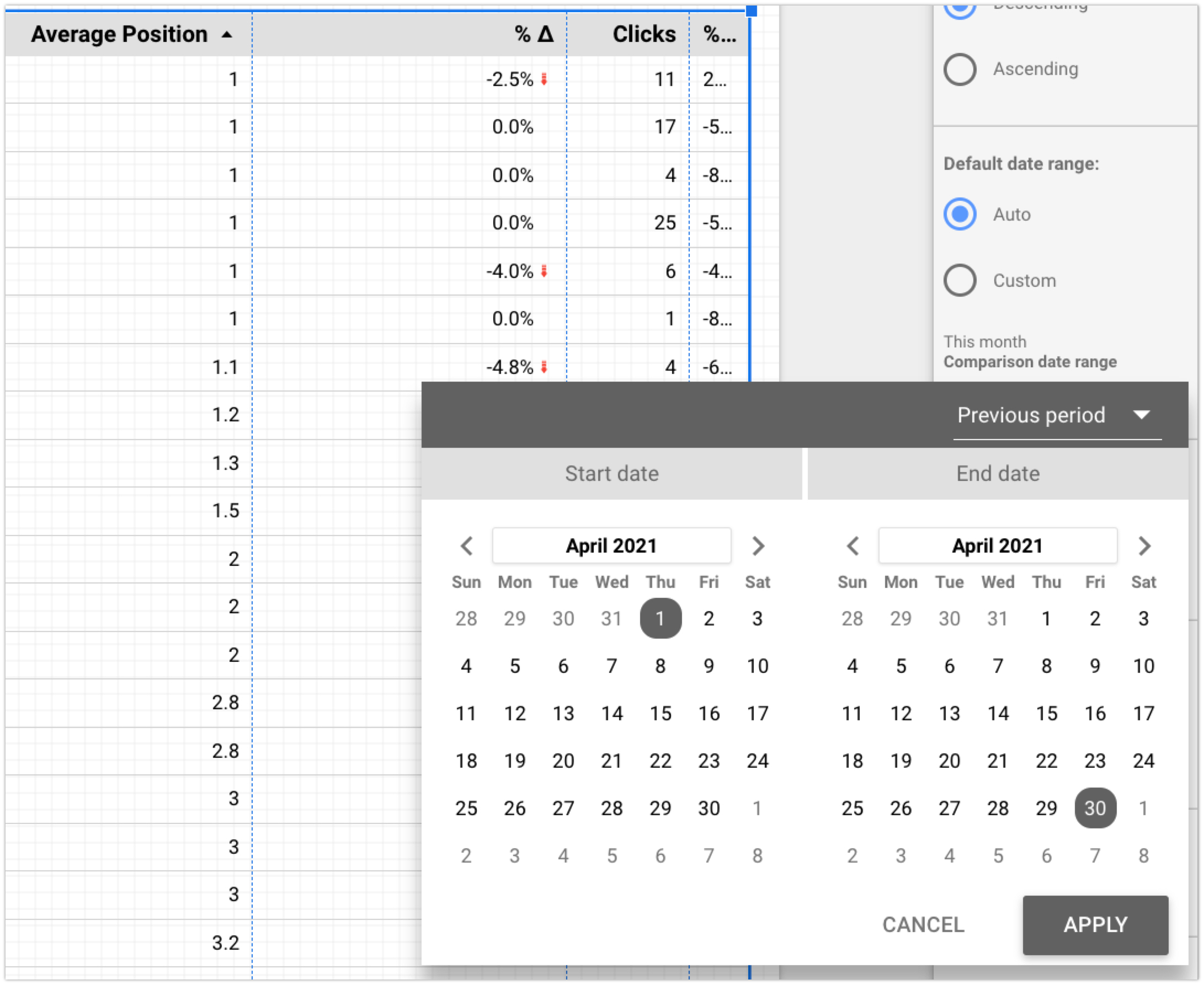 How to add data range comparison to the Google Data Studio?
