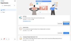 Facebook Experiments Get Started